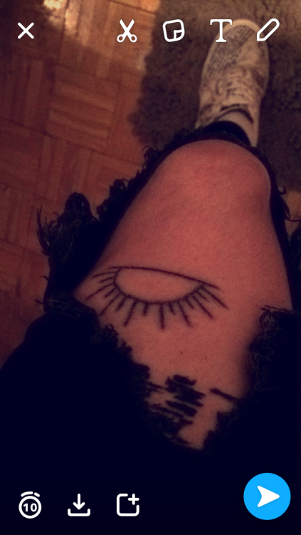 Submission from @illuminarchie These are his first two stick and poke tattoos, and I’d sa