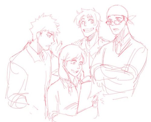 OOFURI SKETCH DUMPsome notes on 3rd years:Oki is wider bc he takes up swimming again.Nishihiro is Cl