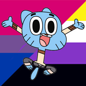 The Amazing World of Gumball + Gumball Watterson (Bisexual/ Nonbinary Pride)Feel free to save and us