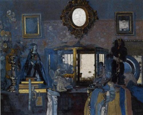 The blue Room   -   Josef Stoitzner Austrian, 1884-1951Oil on canvas, 85 x 105 cm.