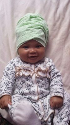 illn8turebrand:#BLACKOUT baby edition (she wanted to partake) *head wrap on fleek* 