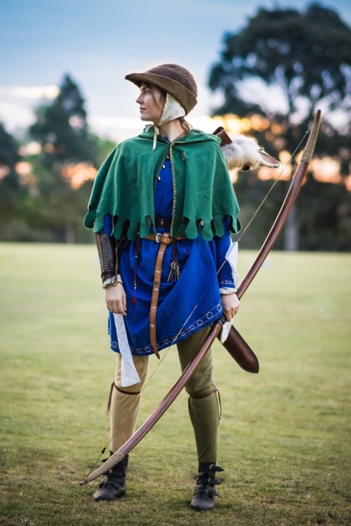 I’m in love with this photo that my friend took of me in my 14th century longbowman gear! This is my