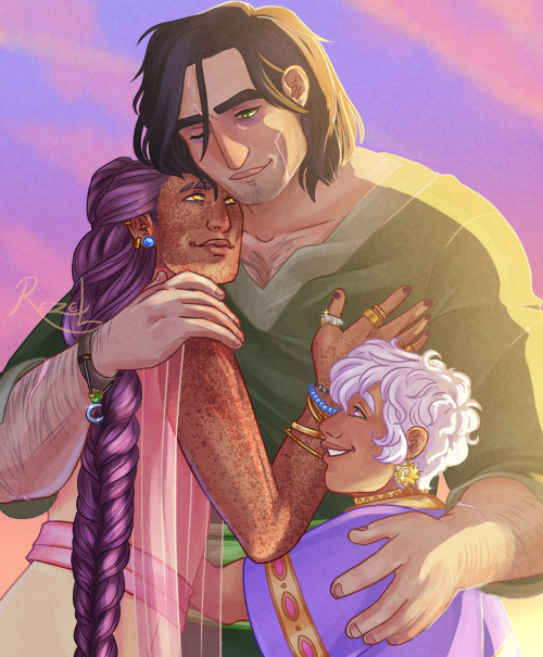 celiansartblog: so the arcana is slowly taking back over, so have a lil hug between my absolute OT3 