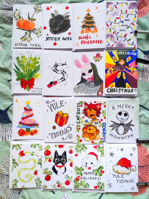 I sent homemade holiday cards to a bunch of friends &amp; family in december &amp; most of them have