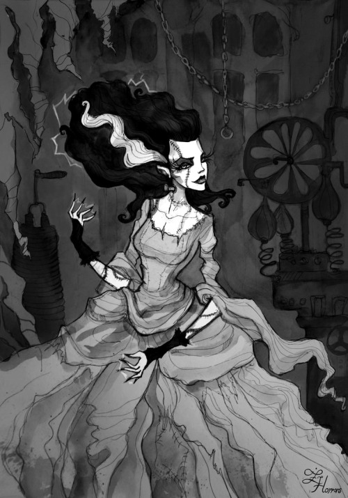 ldarknessl:“Bride of frankenstein” by inherrors on deviantart.