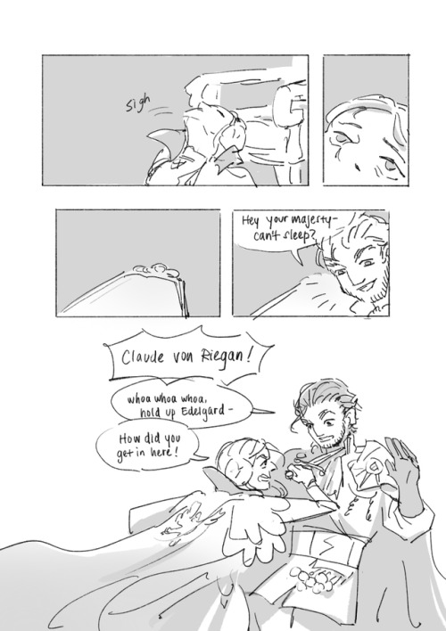 Part 1 | Part 2A late night negotiation. Claude and Edelgard have a (non) conversation. (light golde