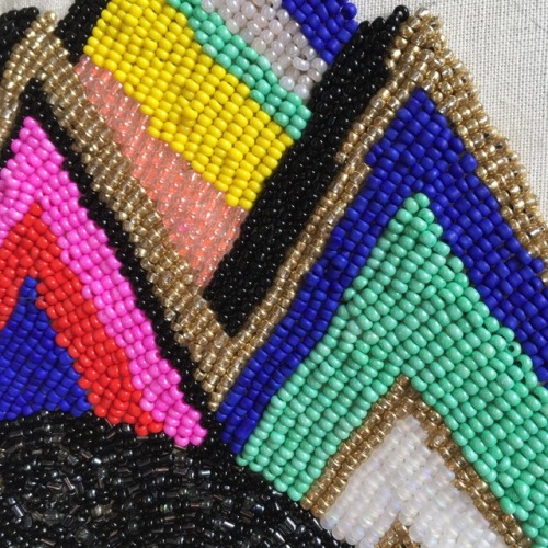 Beaded artwork ( detail)collaboration with Sophie Bazin - 2017