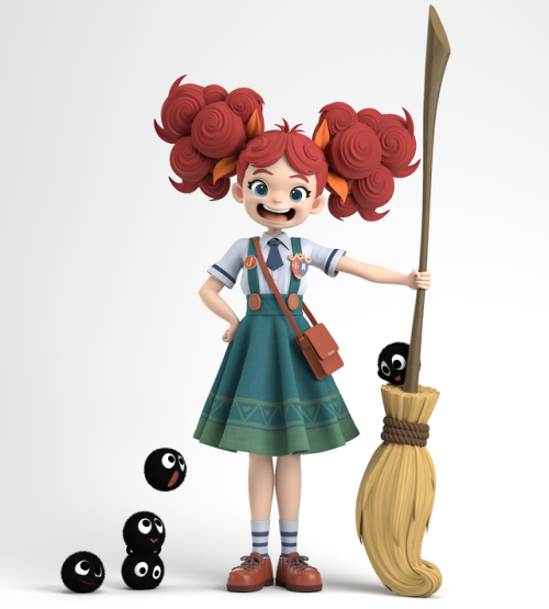 Spiraling Witch Encyclopedia -“Little Witch Marie”3D Sculpt by Jaeyeon NamConcept by hon