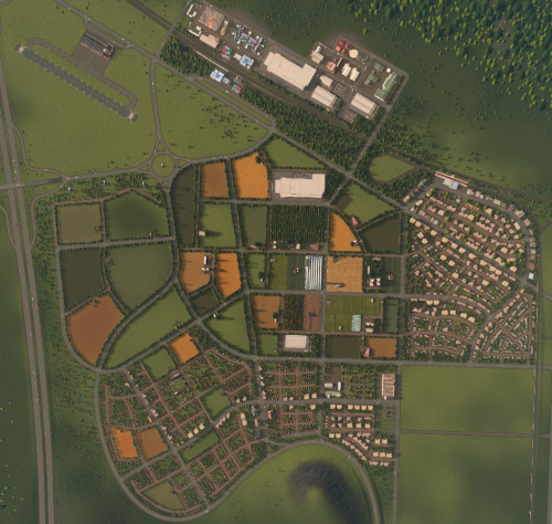 0l0xgaming:The town gets more dense as it goes south. I want to put a zoo or some kind of tourist at