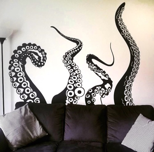 octopusthingz:octopusthingz : tentacle Wall decals to peel and stick to the wall - would you get em?