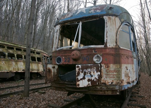 Abandoned trolley graveyard Fall ‘14