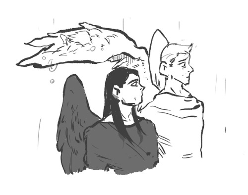 swap au Aziraphale The Devil &amp; Crowley The Angel