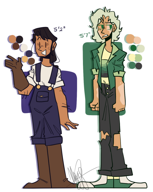 honeydalefarm:Here’s a proper introduction of my two main farmer ocs + a couple of doodles! I was in