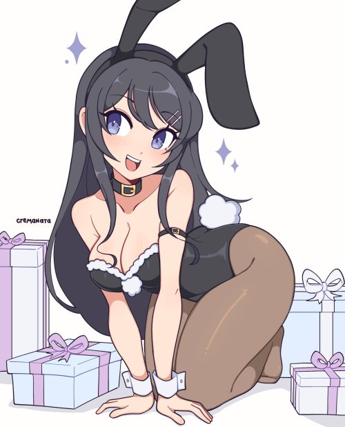 dummy-dot-exe:    merry christmas!! ft bunny girl senpai by crema @cremanata_art