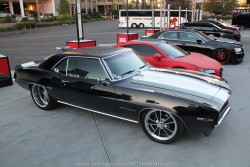 optimabatteries:  Pro-Touring or Faux-touring 1969 Chevrolet Camaro at the 2012 SEMA Show. It’s tough to tell sometimes if these cars are built to be driven. That’s why we started the OPTIMA Ultimate Street Car Invitational. 