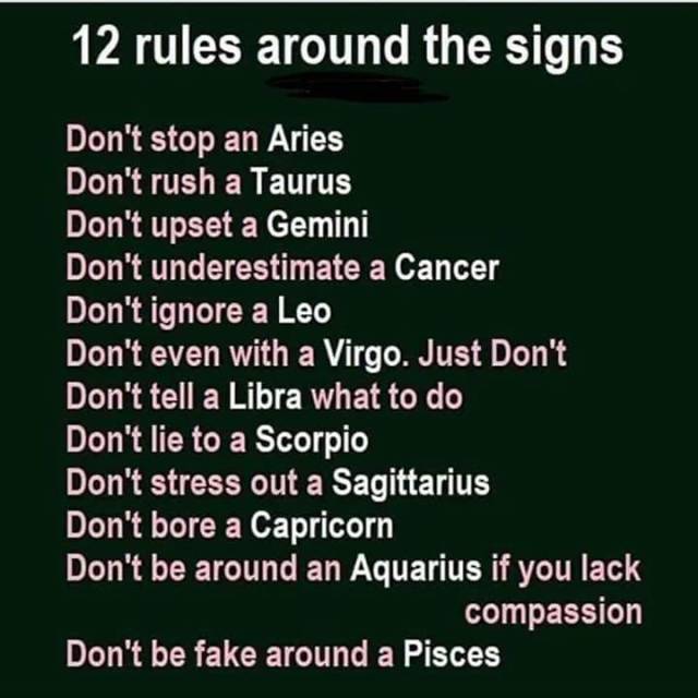 #12 rules around the signs on Tumblr