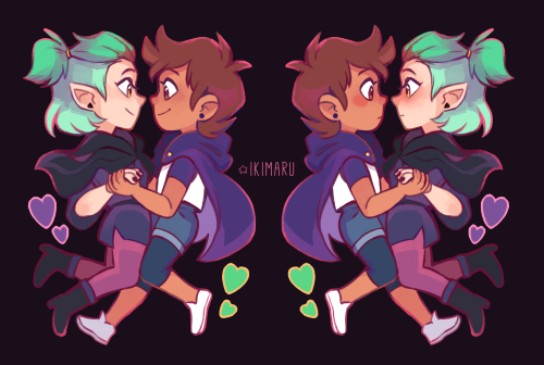 ikimaru:

some Lumity I did for a charm, with the old hairstyle bc it was before that ep aired 8′) 