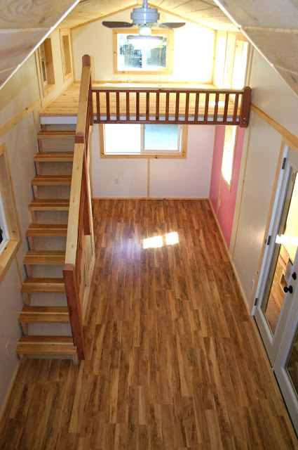 tinyhousesmallspace:  Love this Molecule Tiny Home on wheels…it has stairs!