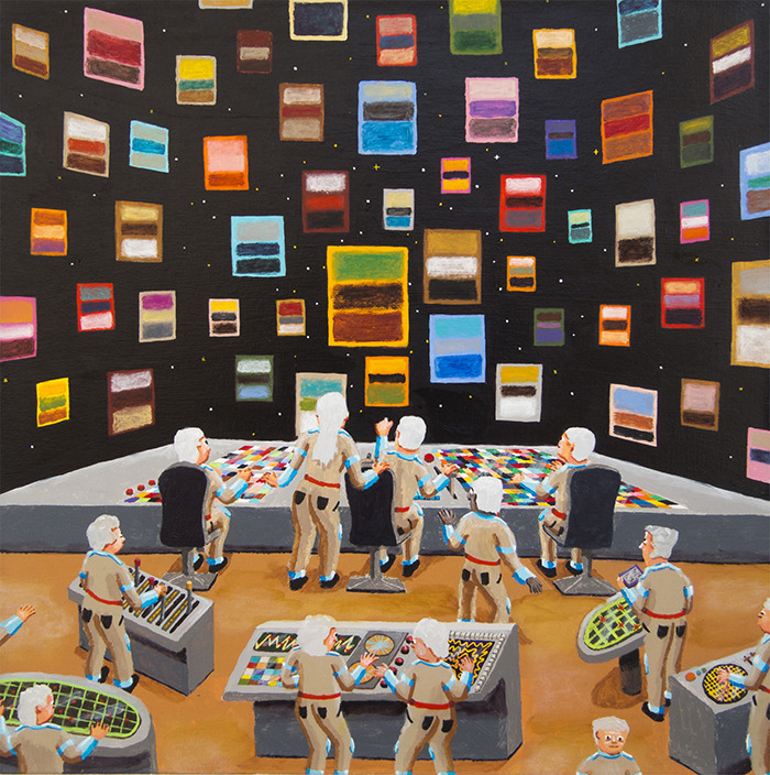 medverf:  Will Hutnick Ralph Pugay, Rothkos In Space, 2013, acrylic on canvas,