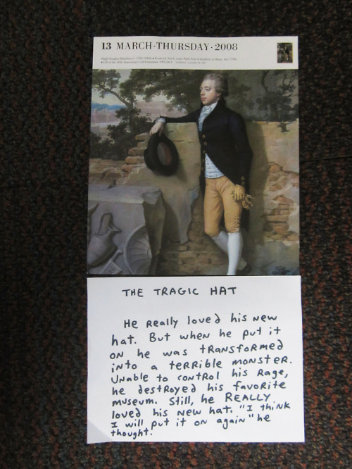 The Tragic HatIt was Literacy Day at Oliver’s school today. Here’s a short story I wrote using a pic