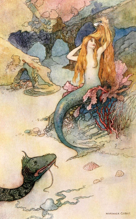 fuckyeahvintageillustration:‘The book of fairy poetry’ edited by Dora Owen; illustrated by Warwick G