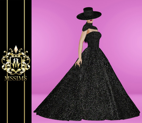 CHRISTIAN SIRIANO FALL 2020 GOWN LOOK 2 FOR THE SIMS 4ACCESS TO EXCLUSIVE CC ON MSSIMS4 PATREONDOWNL