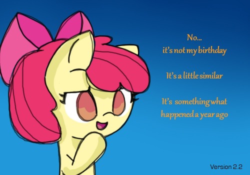 asklittleapplebloom:asklittleapplebloom:I felt very melancholic when I was drawing like I used to. And very funny too, I was laughing of myself.  It’s hard to believe that it was just a year ago when I drawed Apple Bloom 1.0 in Flash cs5.  Hehe, and