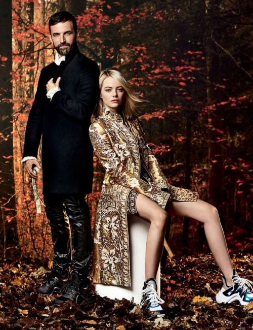 lisa401971: “LOUIS VUITTON” W MAGAZINE MARCH 2018 Emma Stone &amp; Nicolas Ghesquier
