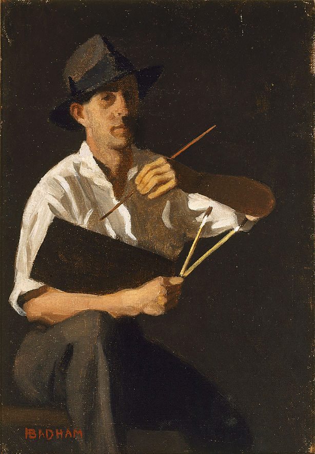 erretratu:Herbert Badham - “Self-Portrait” 1920s