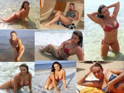 lewdmoms:  Busty MILF at the sea [collage]