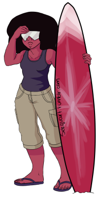 sekquart:  Headcanon Garnet surfs. 