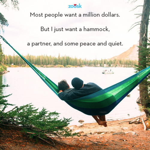 It’s the little things in life… Who wants to hammock the day away?  