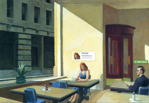 some-awesome-society:  Emoji-nation. part 2. by Nastya Ptichek. Dedicated to Edward Hopper. Check out part 1 here 