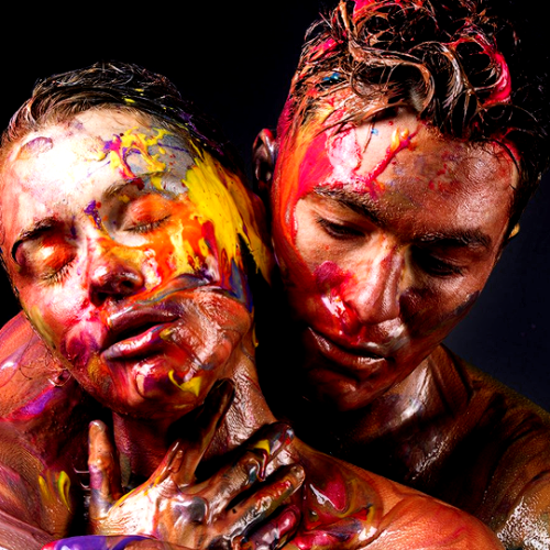Holland Roden and Colton Haynes photographed by Tyler Shields for ‘Paint’ Series (2018).