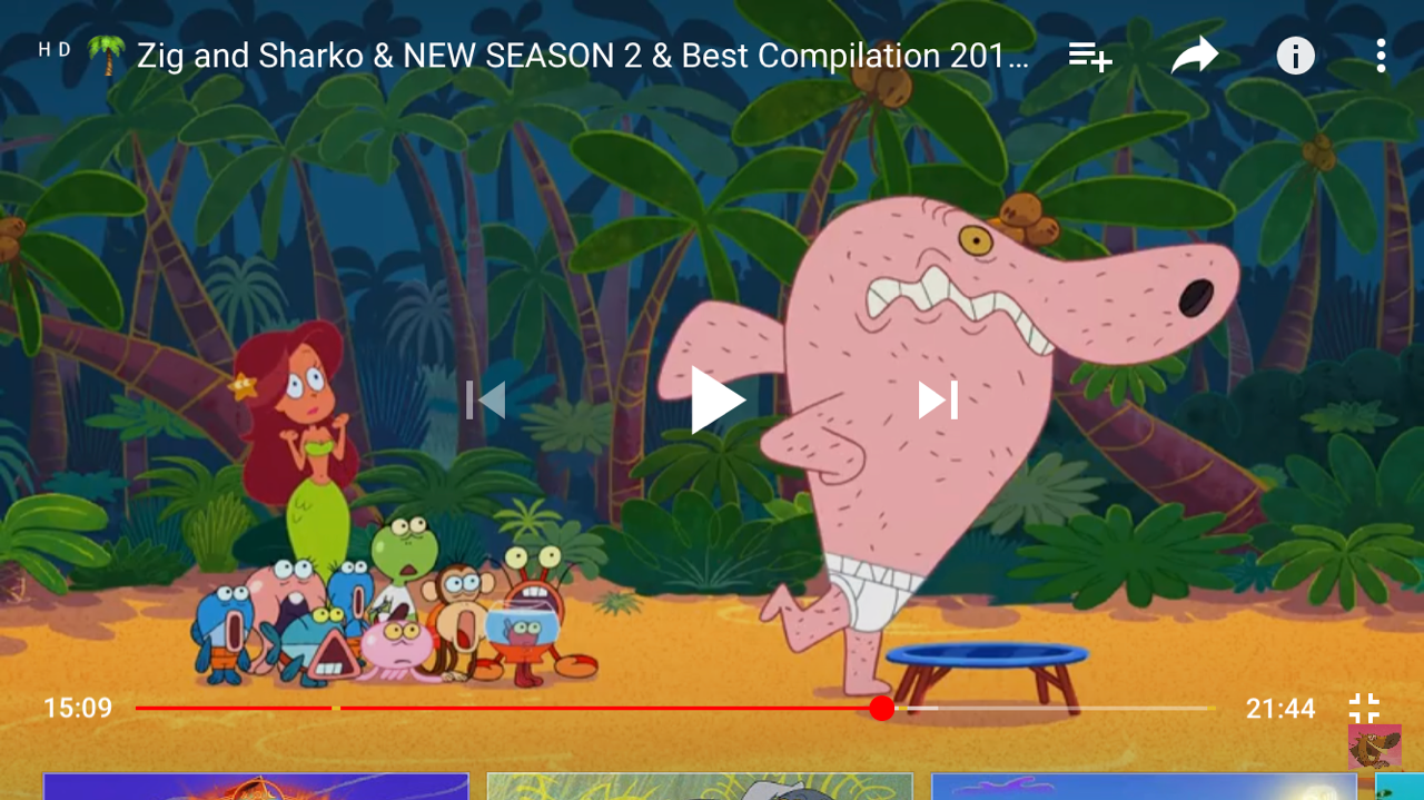 In season 2 of Zig and Sharko, Sharko is now shown wearing briefs. In this episode,