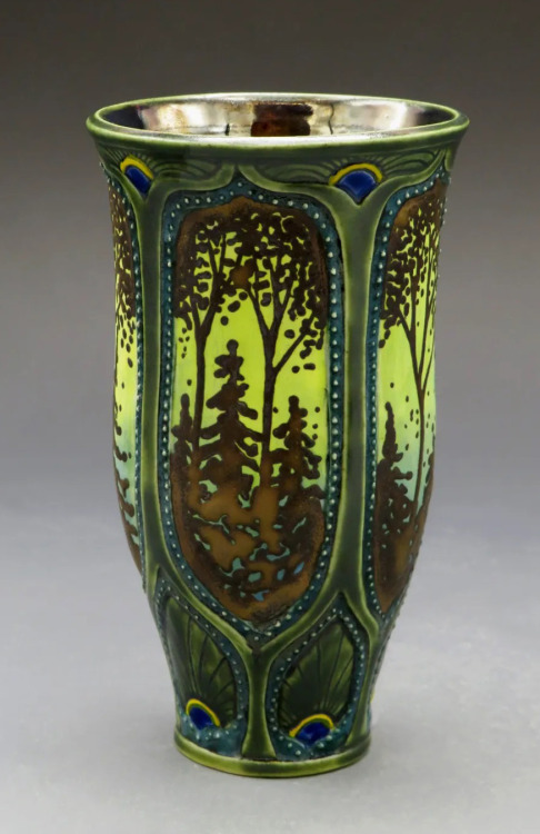 A Handful of ForestArt Nouveau vase by Stephanie Young of Calmwater Designs