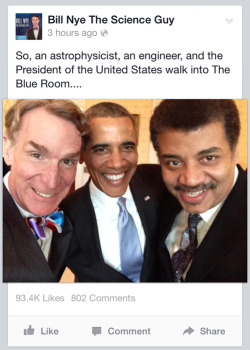 tastefullyoffensive:  Obama is so lucky. [billnye]