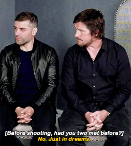 clairestmple:  Oscar Isaac and  Christian Bale interview for THR  