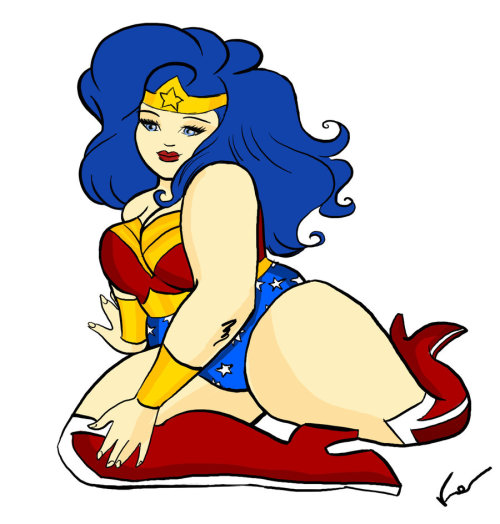 shutupcharlotte:  fat-sass:  Fat Wonder Woman by sousalima I just really needed a plus sized wonder woman in my life idk about you  oh shit this post got popular. that makes me happy. and kind of explains the hate. 