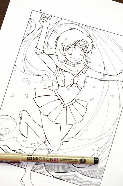 Sailor Mercury was the theme of the next swap I signed up for. Sign ups are still going, so I don&am