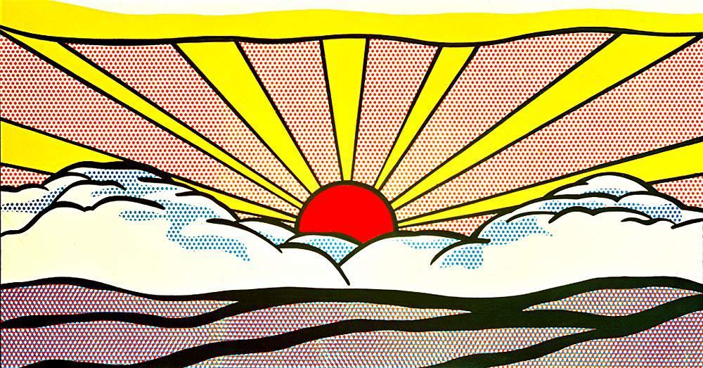 beyond-the-canvas:  Roy Lichtenstein, Sunrise, 1965. 