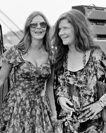Janis Joplin With Her Girlfriend Peggy Caserta At Woodstock, 1969.