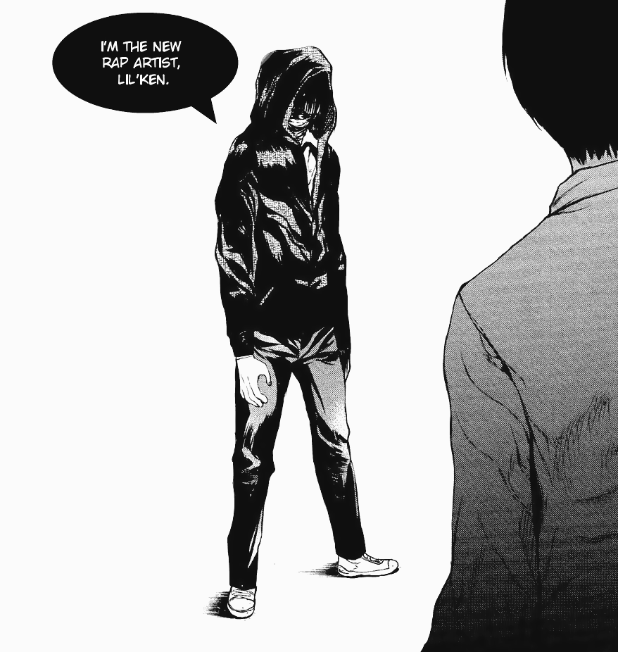 shitmanga:  Kaneki's debut in Tokyo Ghoul. 