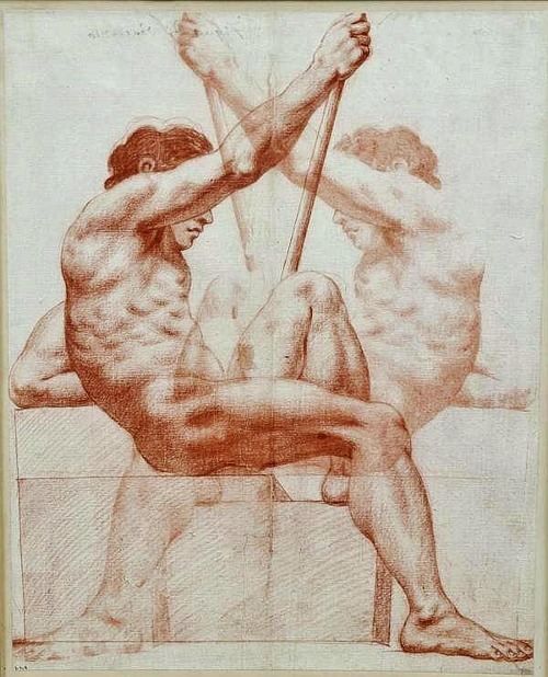 hadrian6:  Figure Study. 18th.century. attributed to Anton Raphael Mengs. German. (1728-1779).  red chalk drawing.      http://hadrian6.tumblr.com