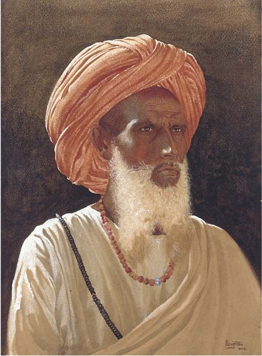 blastedheath:  John Griffiths (British, 1838-1918), Afghan warrior, 1888. Watercolour