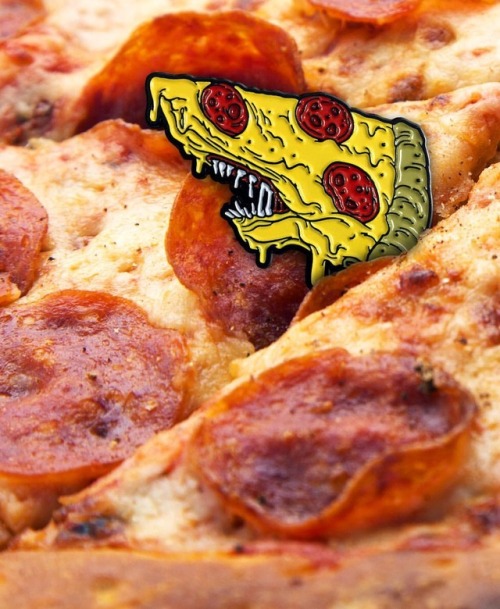 Feast Beast PIZZA SHARK 1.5” Enamel Pin BACK FROM EXTINCTION AND ON SALE NOW at shop.anthonype