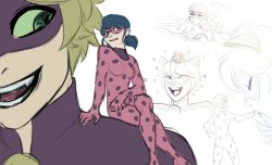 fb-anon:  macrophilicutopia:   Miraculous Sketch dump  i thought i already uploaded this? oh well   @crowleytrash