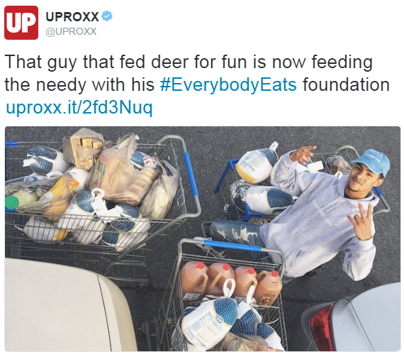 thetrippytrip:  Viral Deer-Feeding Teen Kelvin Peña Creates Everybody Eats Foundation