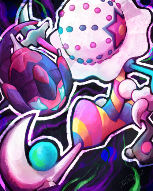 iris-sempi:For Masuda’s drawing request! UB Adhesive + Burst!I love their color schemes so much.