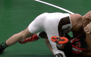 wrestleman199: stretching his singlet to the limit